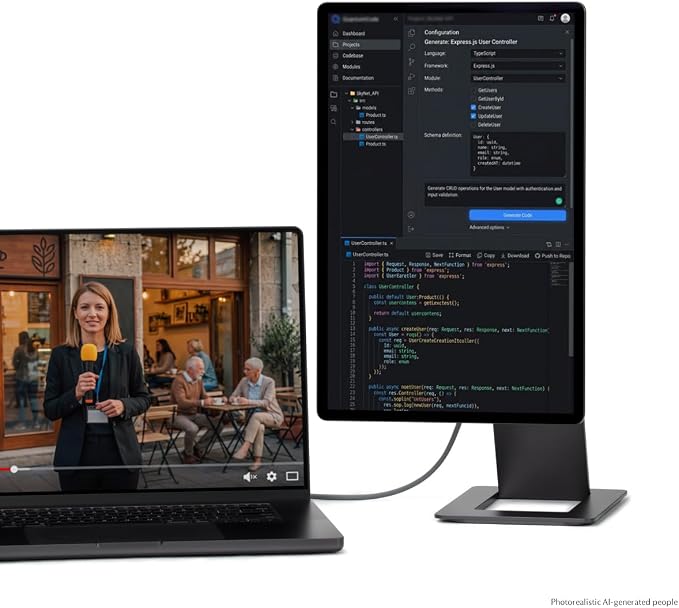 SOTSU FlipAction Elite 16" | 4K Portable Monitor | 3840 x 2400 (UHD+) | 60 Hz | 100% DCI-P3 | 450 Nits | Pivot Rotate | Full Metal CNC | Perfect Match for Mac and Windows (Space Black) | 3840x2400 (UHD+) | 60Hz | 100% DCI-P3 | 450 Nits | Pivot Rotate |... - Image 7