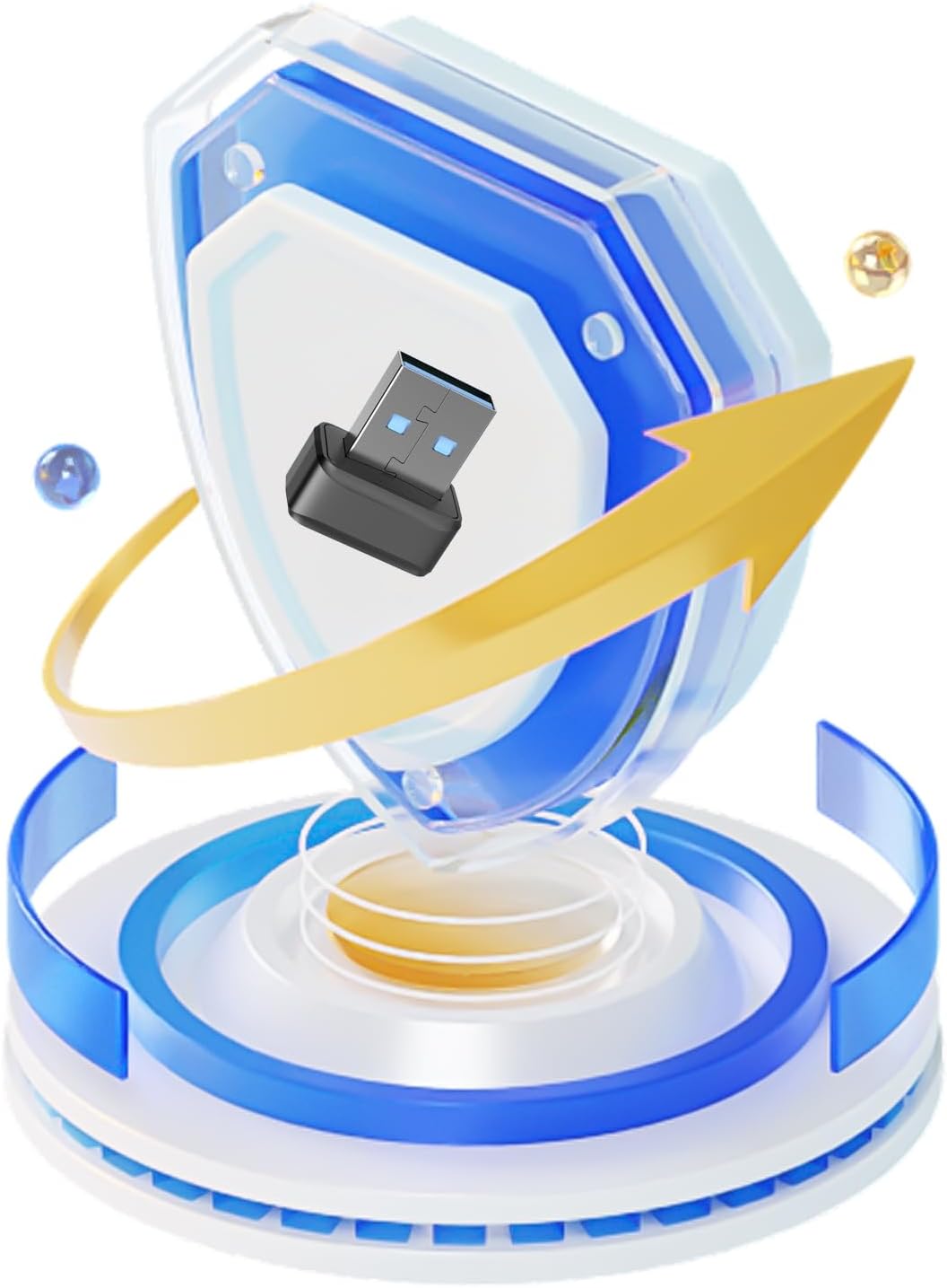 USB Fingerprint Key Reader Window Hello Fingerprint Reader Fast and Accurate Authentication 360 Degrees Detection - Image 5