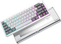 YUNZII AL68 Aluminum Wireless Mechanical Keyboard(Silver,Cocoa Cream V2) | QMK/VIA, Function Knob, Gasket Mount, RGB Backlit, Creamy Pre-lubed Switches, BT/2.4G/USB-C, for Gaming/Mac/Win by YUNZIIMECHANICALKEYBOARD