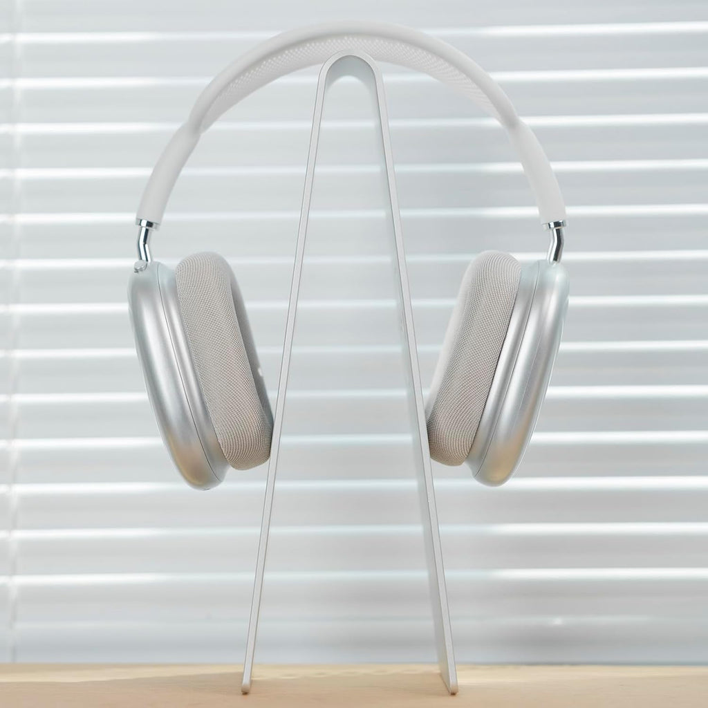 Aluminum Headphone Stand, Universal Headset Holder for Desk, Gaming Headphone Hanger with Anti-Slip Base, Compatible with Over-Ear & On-Ear Headphones (White) - Image 6