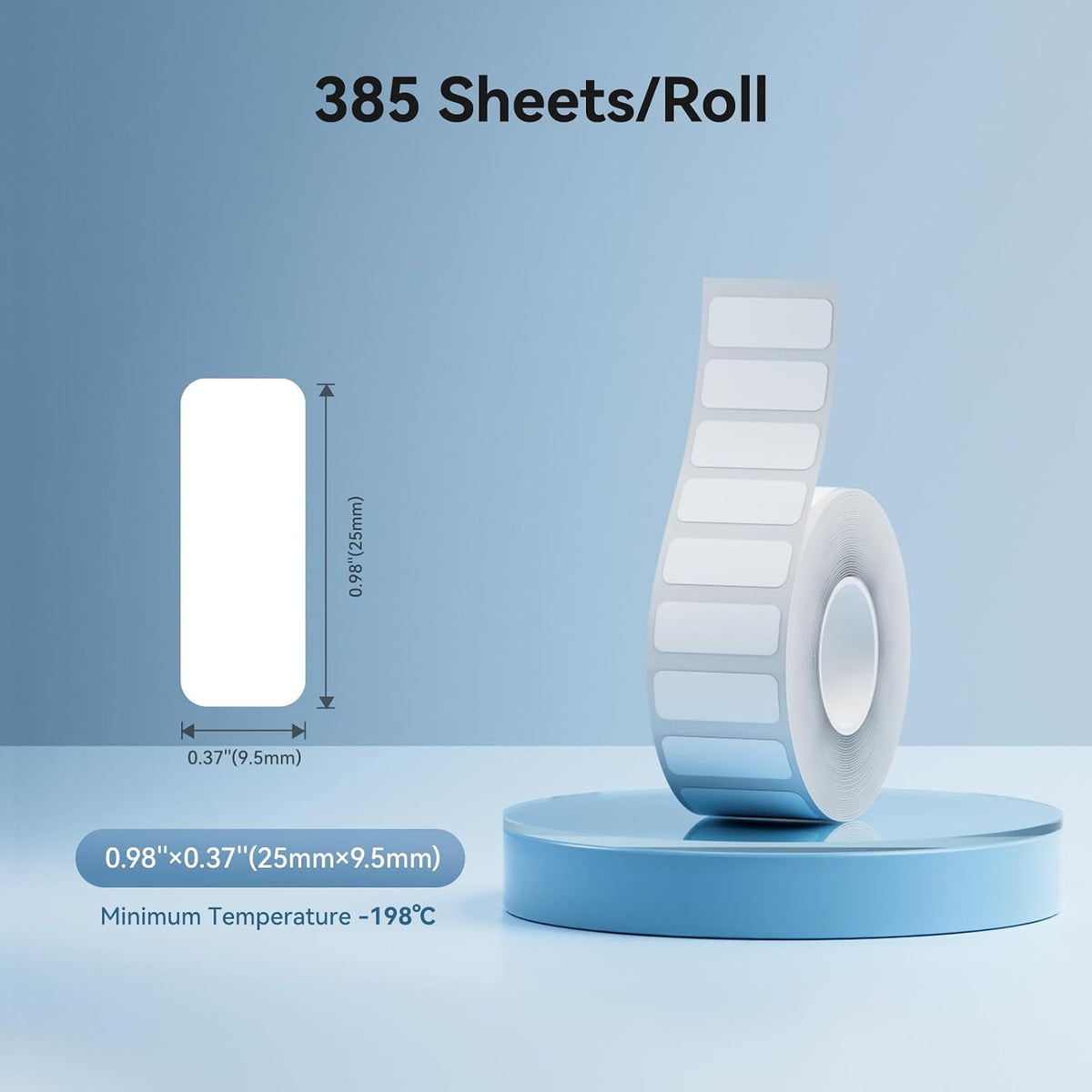 NIIMBOT M2/M3 Labels Low-Temperature Label Paper 0.98'' x 0.37'' - Image 3