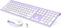 Vssoplor Wireless Keyboard and Mouse, Rechargeable Ultra Slim, Lavender | Quiet Full-Size Keyboard and Mouse Combo Set, for Laptop, PC, Notebook, Desktop, 2.4GHz Stable Connection, Ideal for Office by VssoPlorWirelesskeyboardMouse