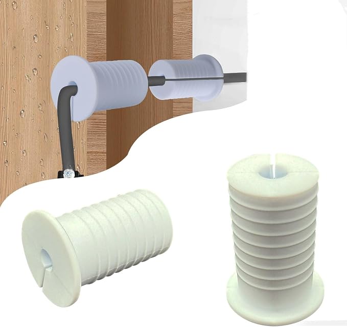 2 Pcs Starlink Cable Routing Kit for 1 Inch Wall Hole, Perforated Silicone Grommet, Cable Punch for Ethernet (White) by MYZHRE