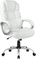 FDW Office Chair Computer High Back Adjustable Ergonomic Desk Chair Executive PU Leather Swivel Task Chair with Armrests Lumbar Support (Beige) by FDW