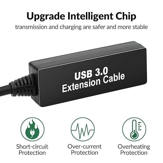 50FT USB 3.0 Extension Cable,Active Type A-Male to A-Female Extender Cord, 2 Signal Boosters,Compatible Oculus Quest 2/3 VR,Printer, Webcam,Xbox, PS4 and More, - Image 2
