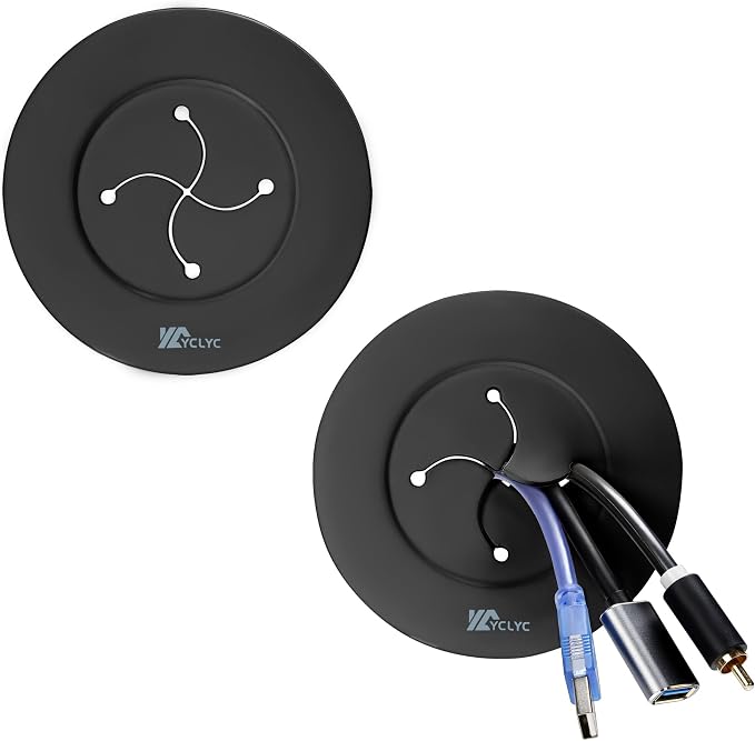 3in TV Cable Hider Wall Kit, YCLYC Large TV Cord Hider for Wall Mounted TV | TV Cord Covers for Wires on Wall Kit, Behind in Wall Cable Management Kit, Black TV Wire Hider for Wall (2Pack) by YCLYC