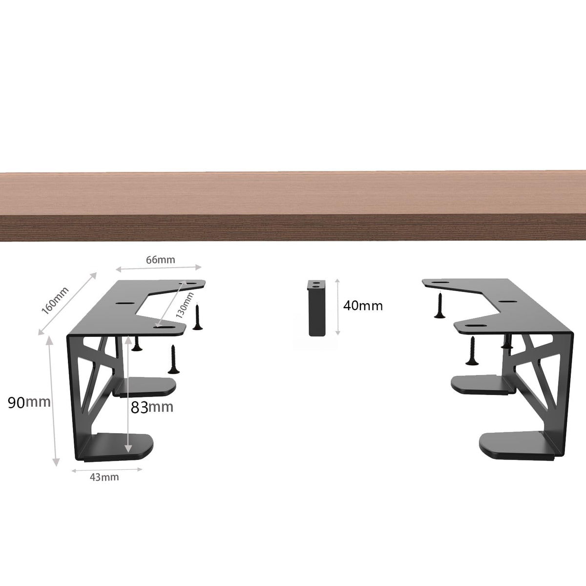Under Desk Mount Metal Bracket for Small PC, Audio Amplifier, Xbox/PS4 - Image 5