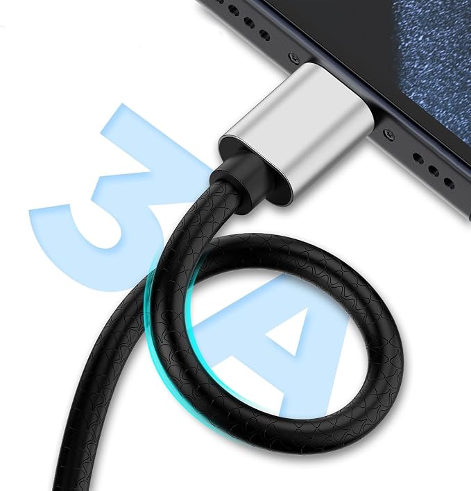 USB Type C Cable 3ft [2 Pack], Compatible with Samsung Galaxy S9 S10 S8 Plus Charger Cord(3A Fast Charging), TPE USB C Type Charger Cable,USB A to Type C for iPhone 15/15 Pro Max Samsung A32/A20/A51 - Image 2