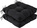 IASEAHK Outdoor Chair Cushions Set of 2, 19" x 19" x 5", Waterproof Outdoor Seat Cushions for Patio Furniture, Fade-Resistant Patio Chair Cushion, Dining Wicker Chair Pads for Porch Garden, Black by IASEAHK