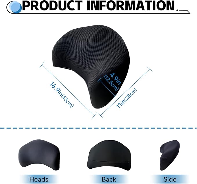 Lumbar Support Pillow for Car, 100% Memory Foam Lumbar Pillow for Car Seat | Lumbar Support with Breathable Removable Cover, Ergonomic Design - Back Pillow Lumbar Support Pillow for Back Pain Relief - Image 2