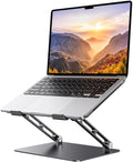 Orlian Foldable Aluminum Laptop Stand Up to 17.3" Laptops, Height Adjustable Portable Ergonomic Computer Holder, Space Saving Desk with Heat Dissipation. Compatible with MacBook/Dell/HP etc, Black by Orlian