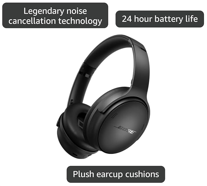 Bose QuietComfort Wireless Noise-Canceling Headphones (Black) (Renewed) - Image 3
