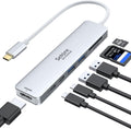 Selore&S-Global USB C Hub HDMI Adapter for MacBook Pro/Air, 7 in 1 USBC Dongle with HDMI, microSD/SD Reader, USB C Data Port,100W PD and 2 USB 3.0 Compatible for MacBook Pro/Air(Light Sliver) by Selore&S-Global