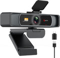 Angetube Wide Angle 4K Webcam for PC, 120° FOV Video Conference Web Camera | PDAF Autofocus, 2 Noise-Cancelling Mics, 1080P@60FPS, Auto Light Correction, USB-A/C, Privacy Cover, for Mac Laptop Desktop by Angetube