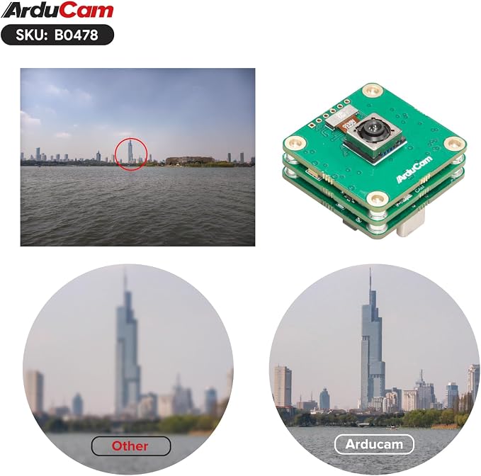Arducam USB 3.0 Camera, 120fps High-Speed USB Camera Module, IMX586 48MP High-Resolution Webcam with 78°(D) Motorized Focus Lens and Metal Case, Compatible with Windows and Linux OS - Image 8