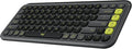 Logitech POP ICON Keys Wireless Bluetooth Keyboard - Graphite and Green | Comfortable typing, Bluetooth, programmable keys, easy-switch up to 3 devices, for laptop, tablet, PC by Unknown