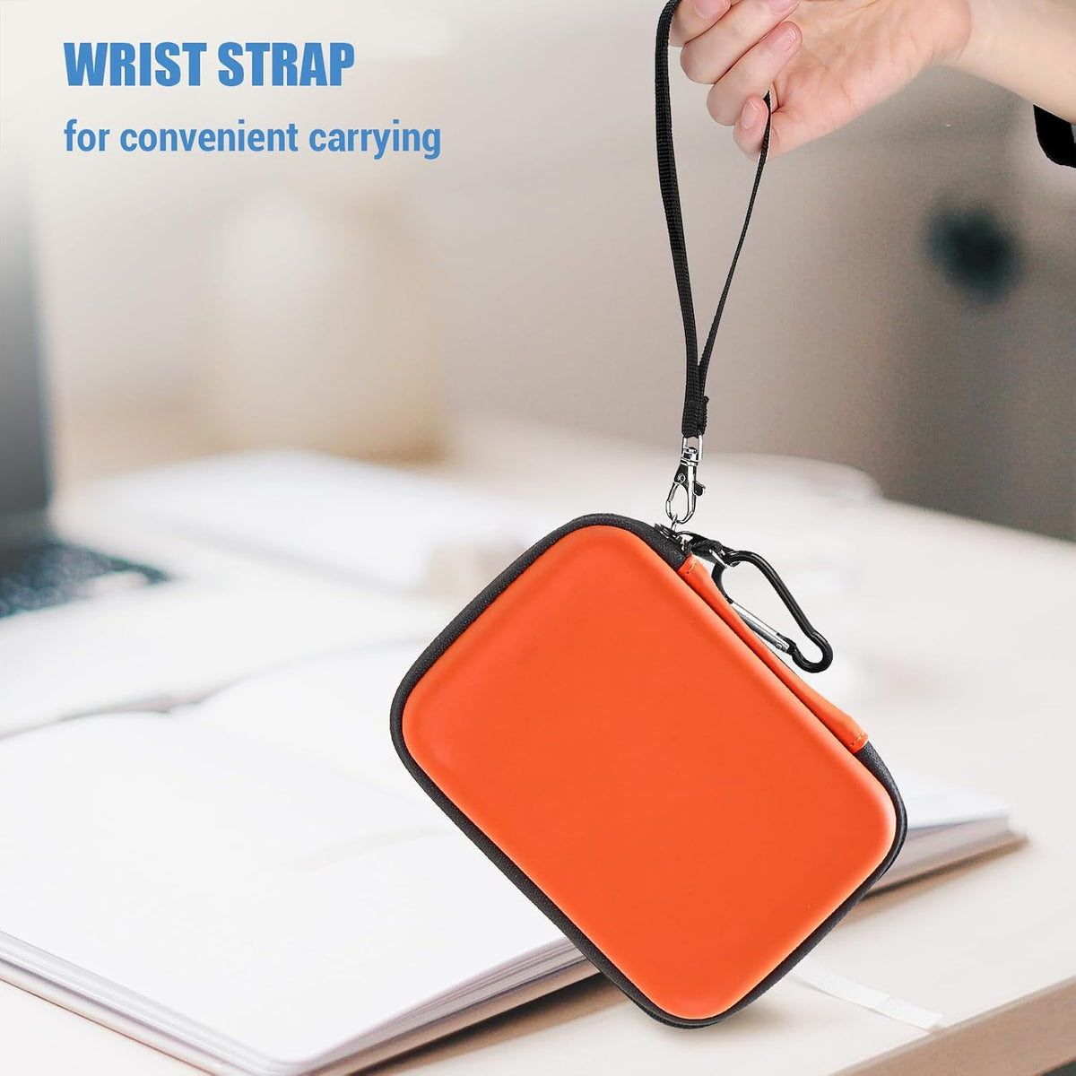 ProCase External Hard Drive Travel Case for 2.5" HDD/SSD -Orange - Image 5