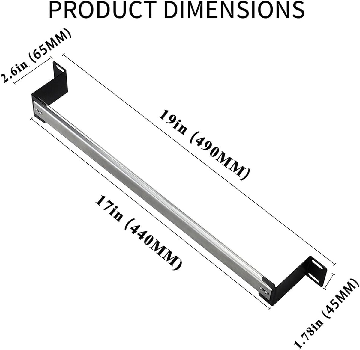 35mm Din Rail Kit Rail Mount Bracket Length 19 Inch 33lb Capacity - Image 3