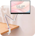 Portable Monitor Stand up to 18.5", iPad Stand for Desk, Pink | Aluminum Arm, Portable Monitor Holder 15.6", Adjustable Desktop Tablet Mount, Second Screens by Urmust