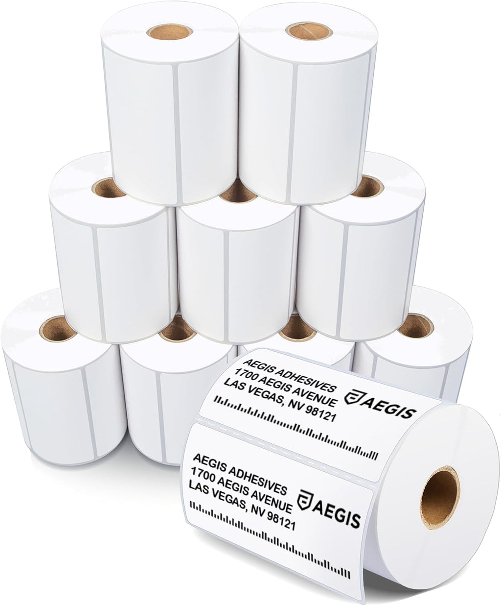 4" X 2" Direct Thermal Labels (7000 Count, 10 Rolls) by Aegis Adhesives
