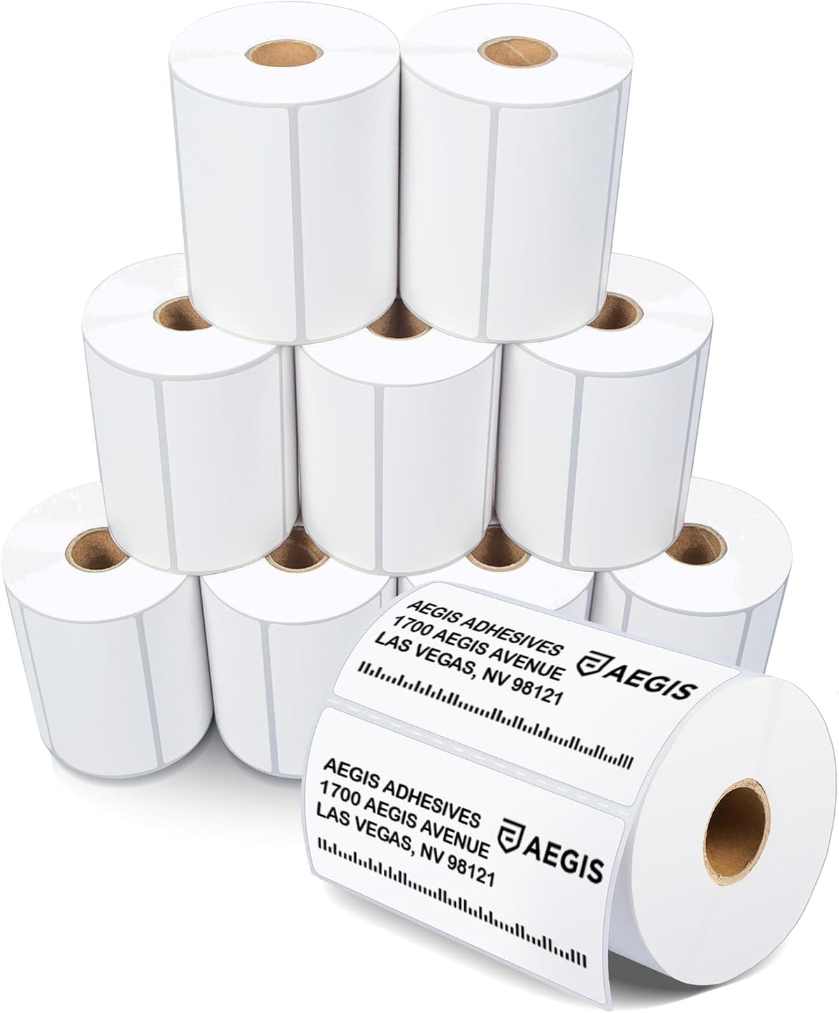 4" X 2" Direct Thermal Labels (7000 Count, 10 Rolls) by Aegis Adhesives