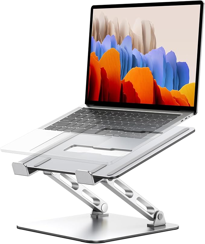RIWUCT Laptop Stand for Desk Adjustable Height, Ergonomic Laptop Riser Holder with Dual-bar Support, Portable Computer Notebook Stand for MacBook Air Pro, Dell XPS, HP (10-16") - Image 8