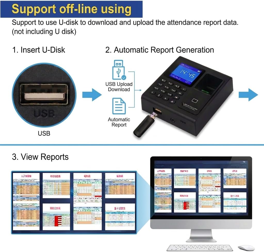 Fingerprint and RFID Access Control Kit, Supports USB Data Download - Image 5