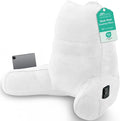 Sasttie Reading Pillow for Bed, Back Pillow for Sitting Up, White | 21" Backrest Support Cushion for Couch, Sofa, and Floor, Dorm Essentials, OEKO-TEX, Adjustable Down Alternative Fill by SASTTIE