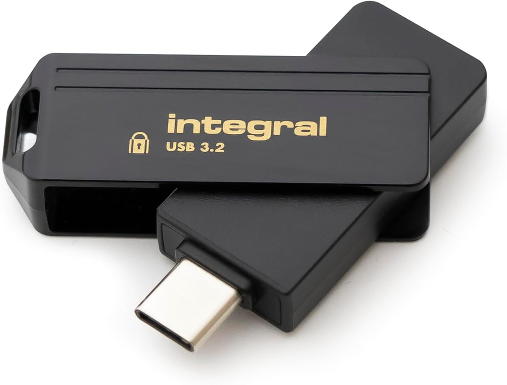 Integral Secure 360-C 32GB Software Encrypted USB Flash Drive - USB-C Connector - 256-bit AES encryption - Compatible with Mac, MacBook, PC, Laptop - Image 2
