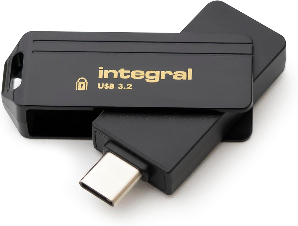 Integral Secure 360-C 32GB Software Encrypted USB Flash Drive - USB-C Connector - 256-bit AES encryption - Compatible with Mac, MacBook, PC, Laptop - Image 2