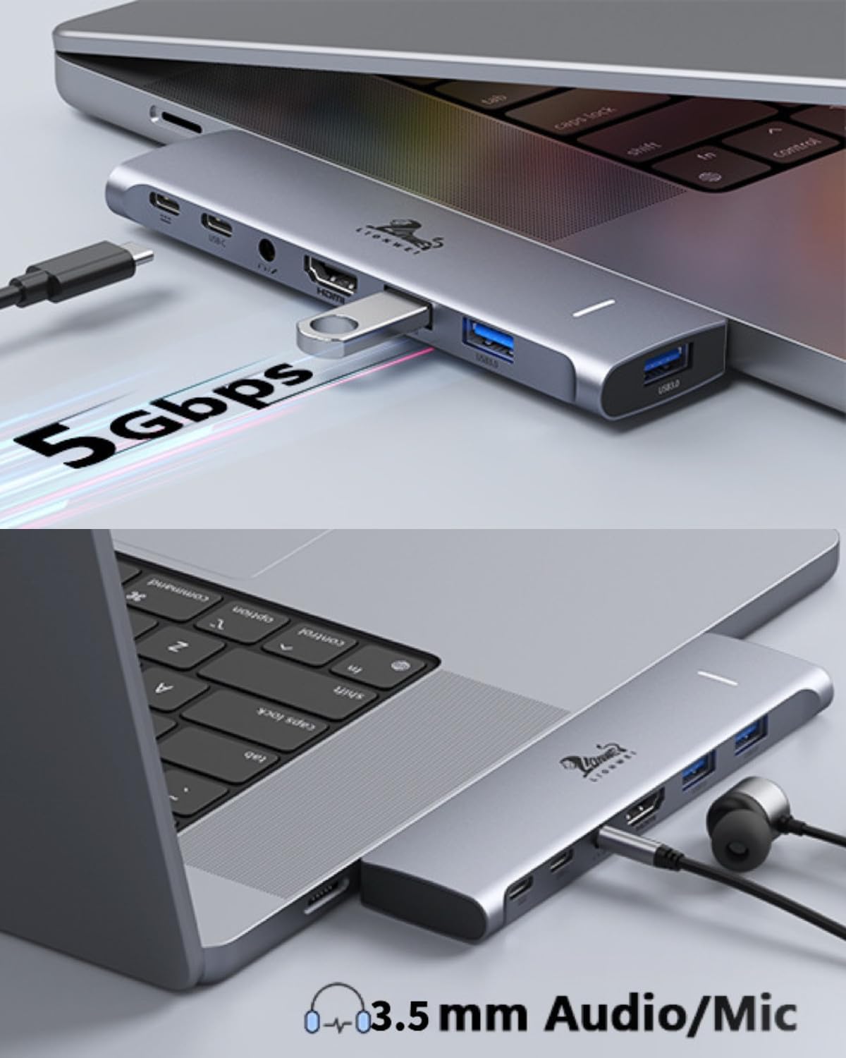 USB C Hub for MacBook Pro, Multiport Adapter MacBook Accessories - Image 5
