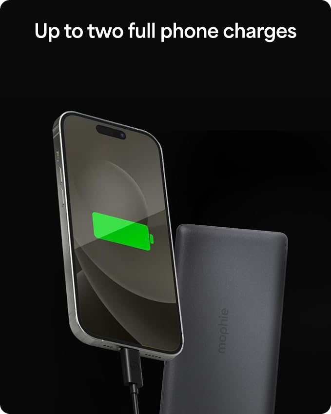 Mophie Powerstation Slim 10,000mAh Power Bank | Thin Everyday Power | 15W, Multi-Device - Image 3