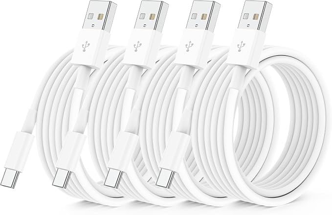 QZIIW 4Pack Apple USB C Fast Charger Cable 10FT for iPhone 17 16 15 Pro max | USB A to USB C Car Carplay Cord for iPhone 17 16 15 Pro/17 16 15 Plus Samsung S26 S25 S24, iPad Pro 12.9/11,Air 5th/4th Gen by QZIIW