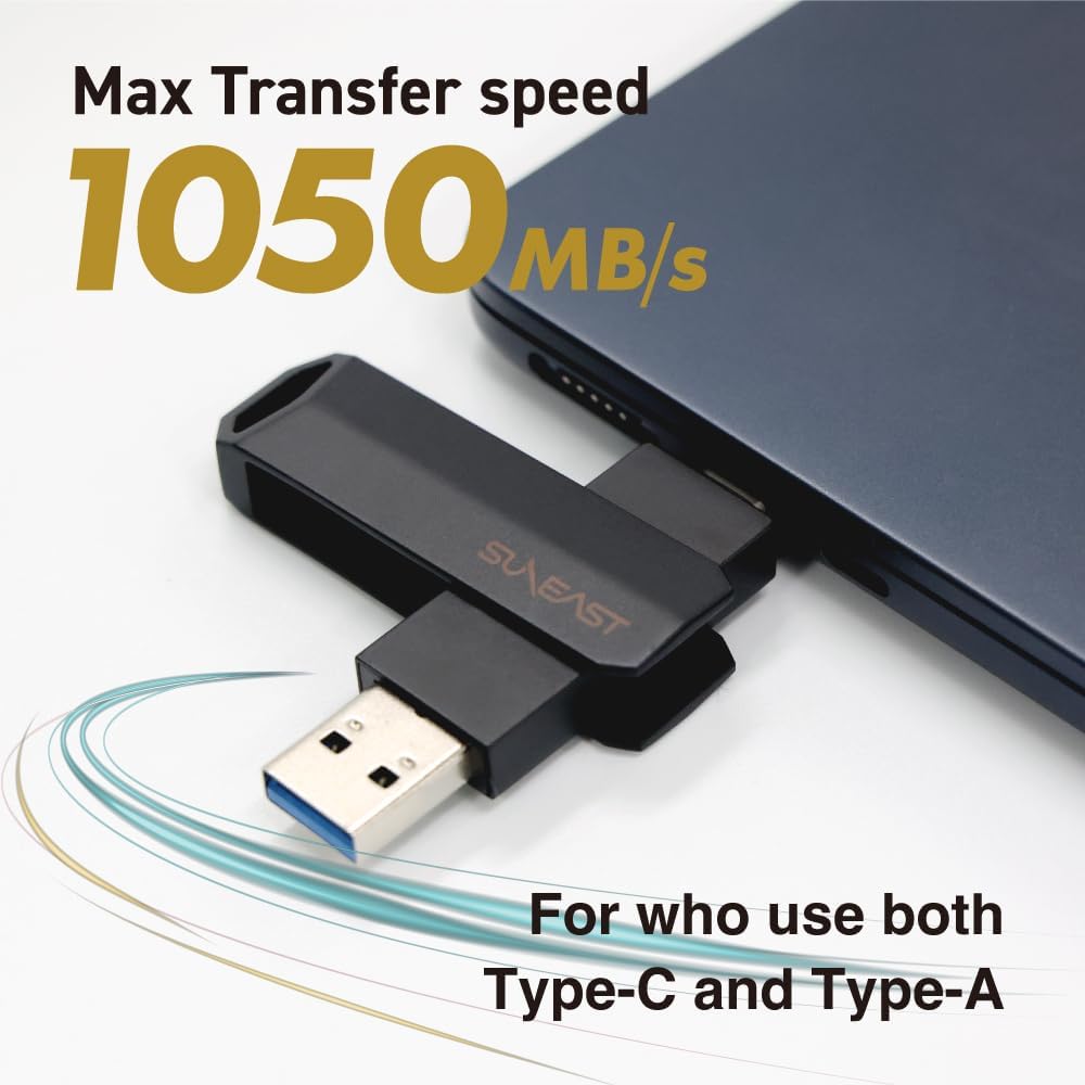 SUNEAST 512B USB C Dual Flash Drive, Up to 1050MB/s Read & 950MB/s Write - Image 9