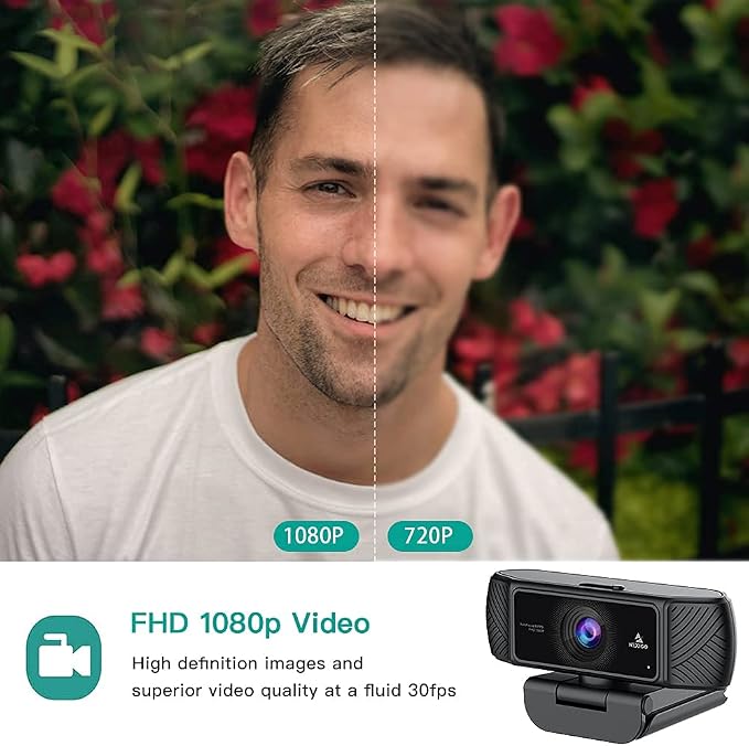 NexiGo N680 1080P Business Webcam with Microphone, Software and Privacy Cover, AutoFocus, Streaming USB Web Camera, for Online Class, Zoom Meeting Skype Facetime Teams, PC Mac Laptop Desktop - Image 5
