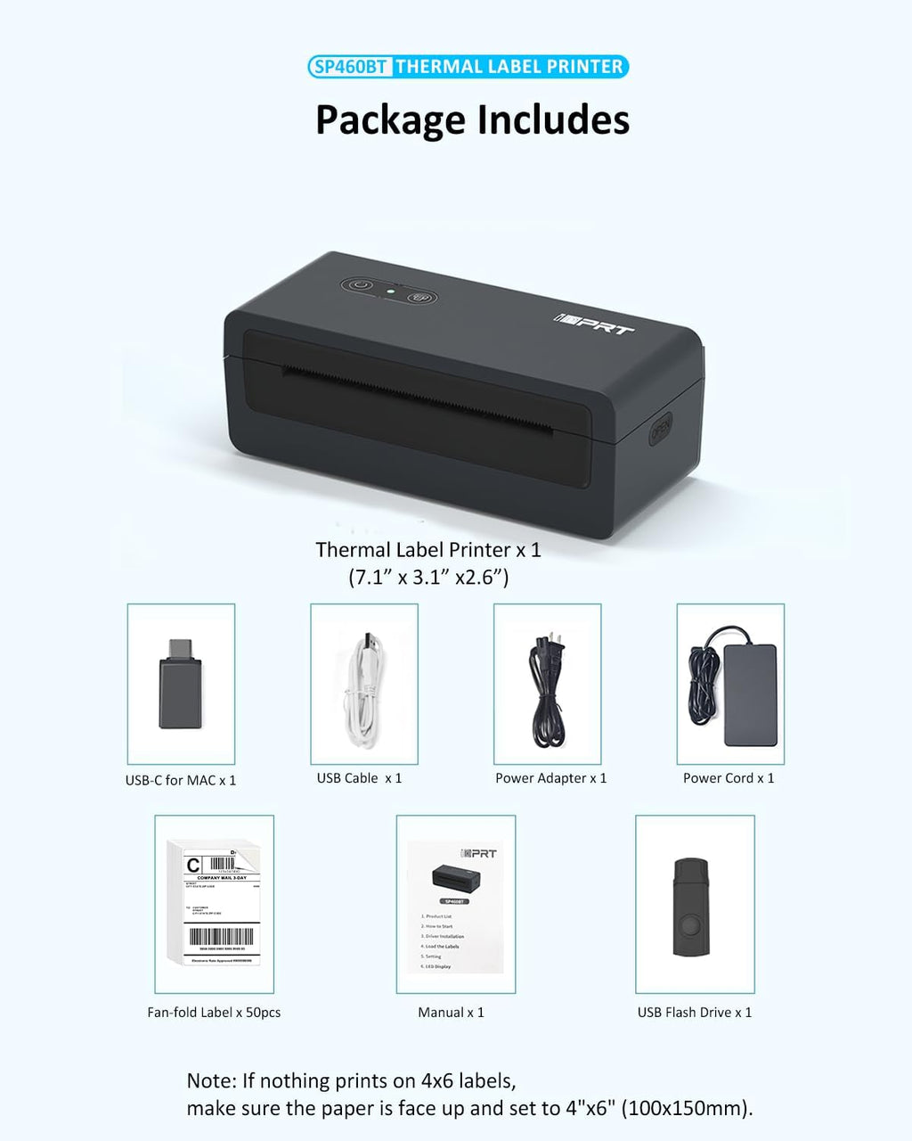 Bluetooth Thermal Shipping Label Printer, Wireless 4x6 Shipping Printer - Image 7