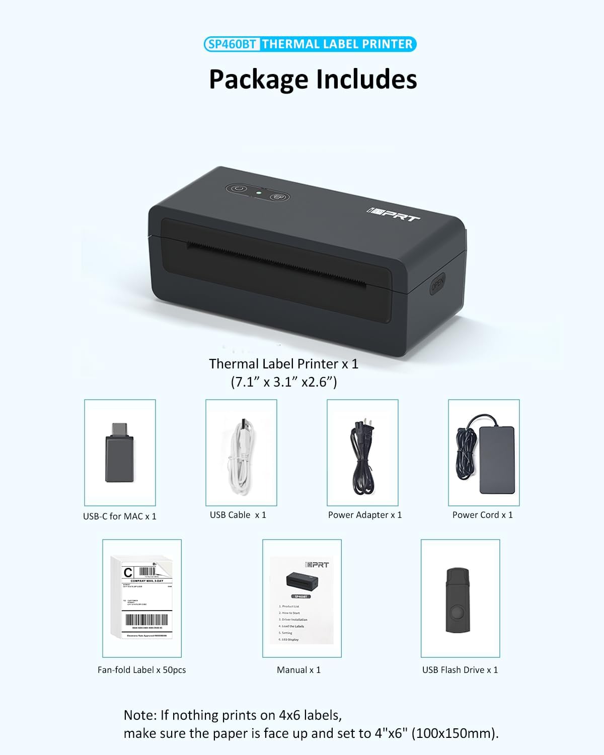 Bluetooth Thermal Shipping Label Printer, Wireless 4x6 Shipping Printer - Image 7