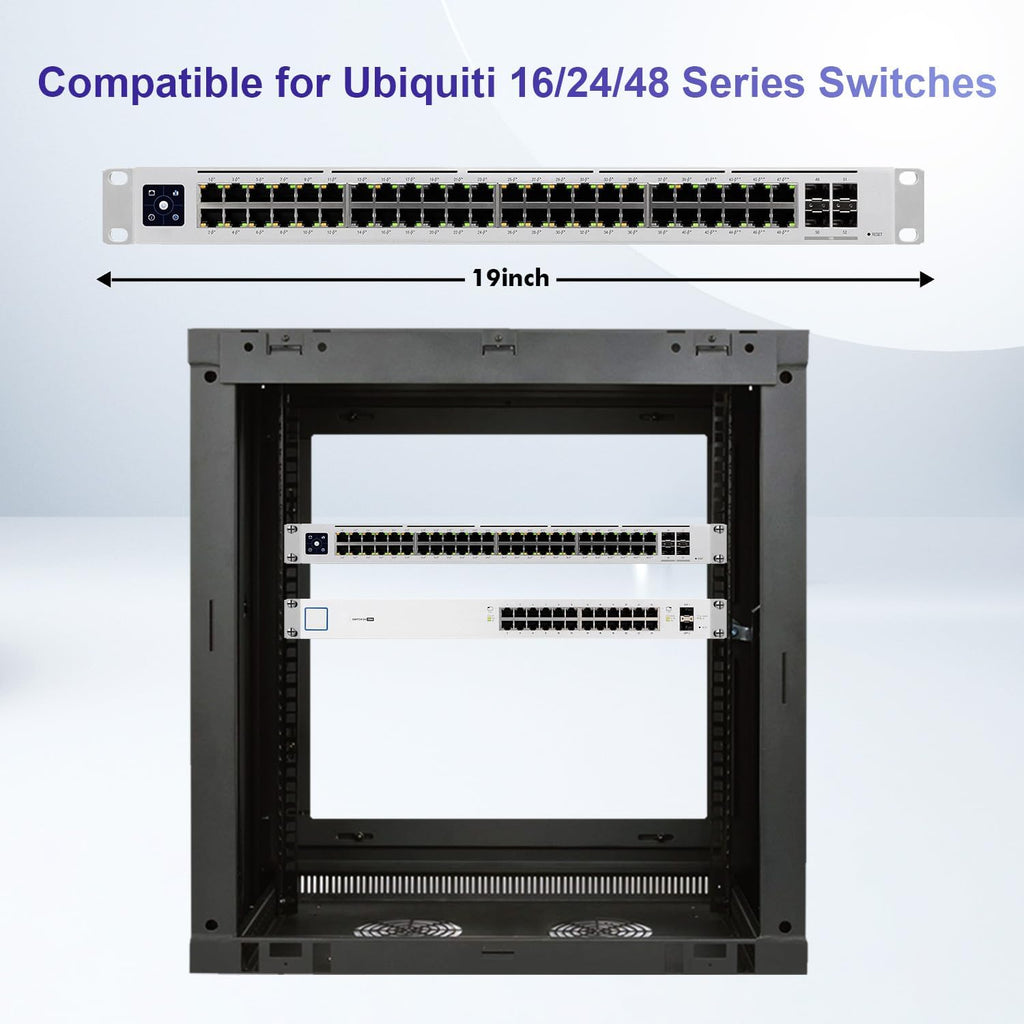 Rack Mount Kit for Ubiquiti Switch, 1U Rack Ears for Ubiquiti 16/24/48 Series Switches - Image 2