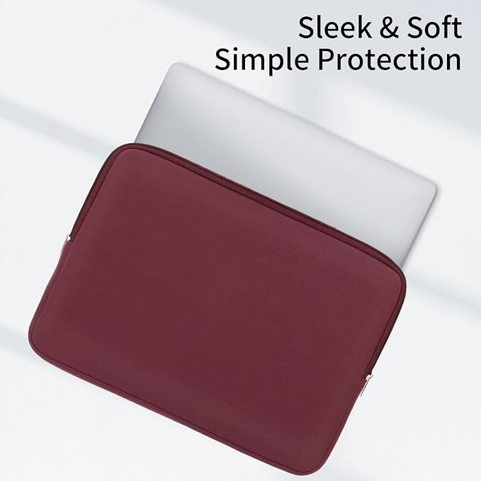 RAINYEAR 16 Inch Laptop Sleeve Soft Case with Accessories Pouch, Red | Protective Case Padded Carrying Cover Computer Bag for 16 Inch MacBook Pro M1 M2 M3 M4 M5 Pro/Max A3403 A3186 A3428 A3429 - Image 2