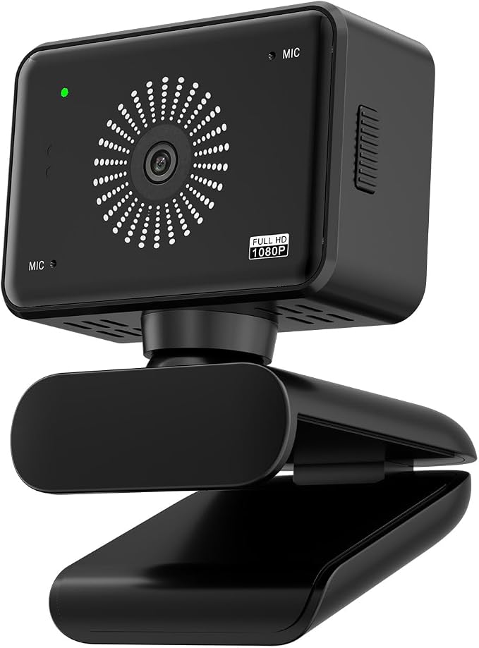 Webcam for PC, 1080P Full HD USB Webcam with Privacy Cover & Built-in Microphone, Plug and Play Computer Web Camera for Video Conference Online Class Live Streaming Video Calling (1080P) by Unknown