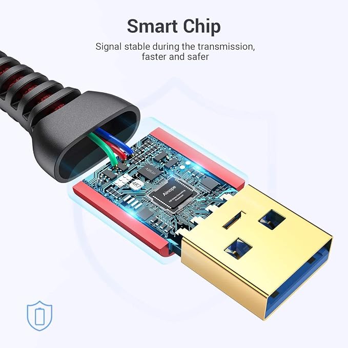 AINOPE USB Extension Cable,USB Extender,USB 3.0 Extension Cable, Male to Female Cord High Data Transfer Compatible with Webcam,Keyboard,Flash Drive,Hard Drive,Printer,10FT,Red - Image 5