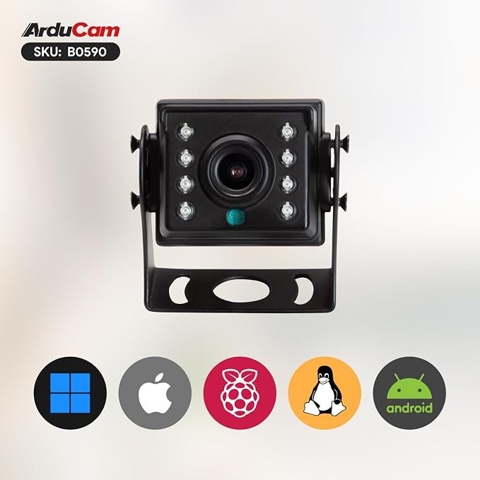 Arducam 2MP Day & Night Vision USB Camera Module, 1080P Automatic IR-Cut Switching USB 2.0 Webcam, with 850nm IR LEDs for Windows, Linux, Android and Mac OS - Image 9