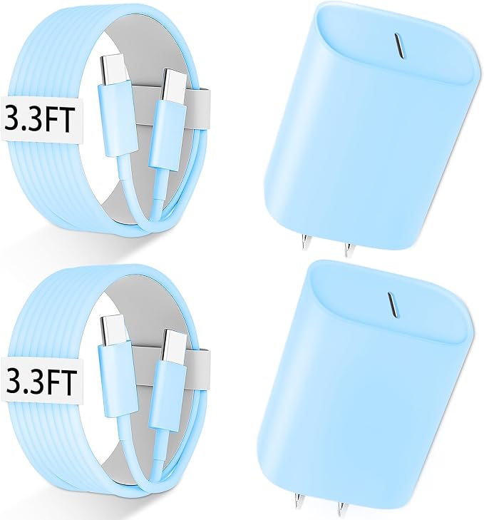 iPhone 17 16 15 Pro Max Charger Fast Charging, 3.3FT iPhone 17 Charging Cable(65W/3A) USB C Cord with 20W PD Fast iPhone 17 Pro Max Chargers Block for iPhone 17/17 Pro Max/17 Air/16/15 Series, iPad by Bustuny