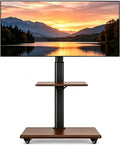 Rolling TV Stand for 32-75 Inch TVs up to 110 lbs by WENLONGBO