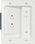 Legrand – OnQ in-Wall Cable Management Kit for Power & Low Voltage Cords – Hides TV or Display Cables Retrofit Behind the Wall – UL Listed TV Cord Hider w/DIY Install & Included Hardware – HT2102WHV1 by Legrand-On-Q