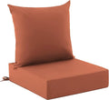 Outdoor Cushions for Patio Furniture, Outdoor Seat Cushion Set 24 x 24 x 5.75 Inch, Waterproof & Fade Resistant Outdoor Chair Cushions, Deep Patio Chair Cushion with Removable Cover, Spice by Zonamat
