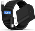iPhone 16 15 Fast Charger and 10ft Type C to C Cable Cord Long,20W USB C Charging Block for Apple iPhone 16 Pro/16 Plus/15 Pro Max/15/iPad Wall Plug Power Adapter Cube Brick 12.9/11/Air 4th/6 Gen/Mini by CSXZCOON