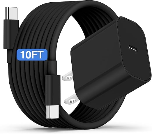 iPhone 16 15 Fast Charger and 10ft Type C to C Cable Cord Long,20W USB C Charging Block for Apple iPhone 16 Pro/16 Plus/15 Pro Max/15/iPad Wall Plug Power Adapter Cube Brick 12.9/11/Air 4th/6 Gen/Mini by CSXZCOON