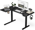 L Shaped Electric Standing Desk - 51x31.5 Inch Reversible Corner Sit Stand Desk with Hook&Cup Holder,Electric Height Adjustable Table,for Small Home Office&Bedroom Computer Desk, Black by Acrolix