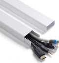 ZhiYo 32" Cord Covers for 4-7 Wires on Wall, White, 1.54" W x 0.75" H | Paintable TV Cord Hider for Wall-Mounted TVs, Self-Adhesive Wire Cover for Walls, Easy Installation, 2 Pack (16" Each) by ZhiYo